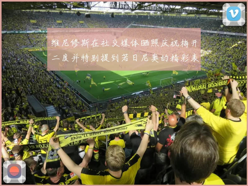 维尼修斯在社交媒体晒照庆祝梅开二度并特别提到若日尼奥的精彩表现